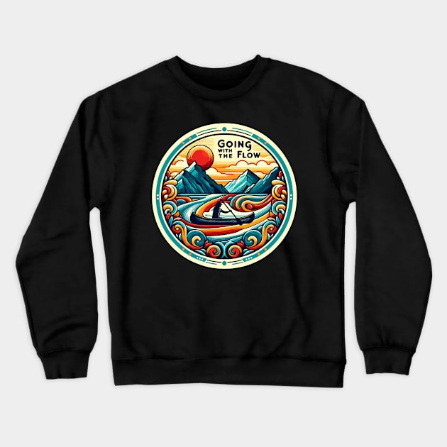 Canoeing, Going with the flow Crewneck Sweatshirt by Offbeat Outfits